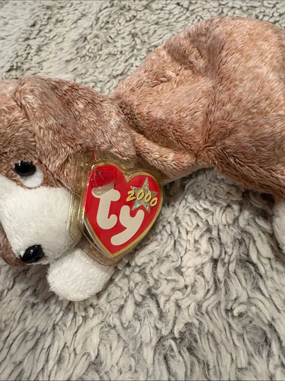 Ty Beanie Baby‎ Sniffer Bassett Hound Kids OS Brown Excellent 2000 Retired Plush